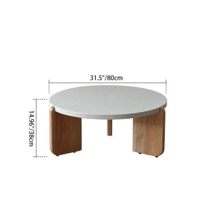 Nordic Wood Terrazzo Coffee Table Set