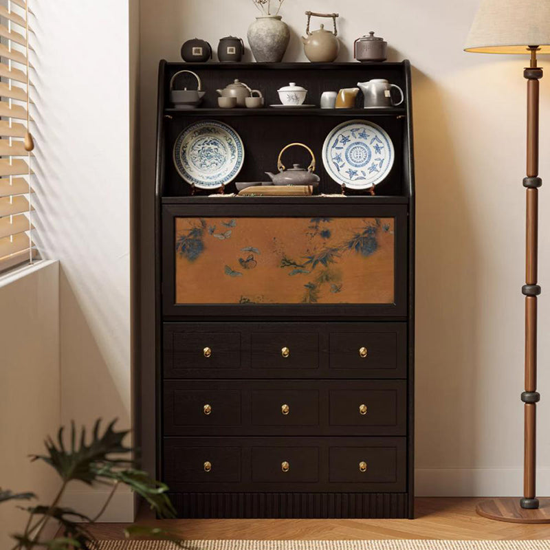 French Muslin Wood 3-Drawer Side Table