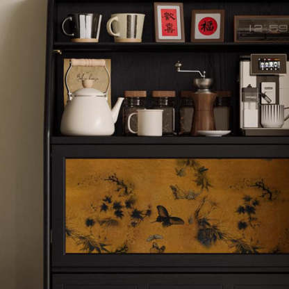 French Muslin Wood 3-Drawer Side Table