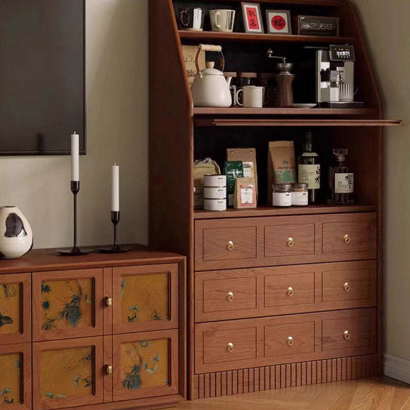 French Muslin Wood 3-Drawer Side Table