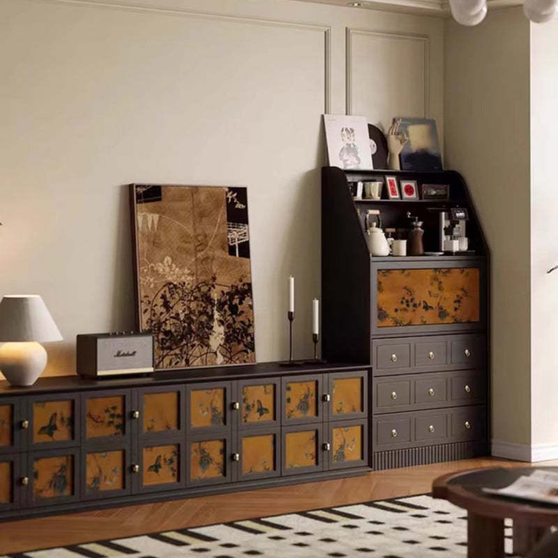 French Muslin Wood 3-Drawer Side Table