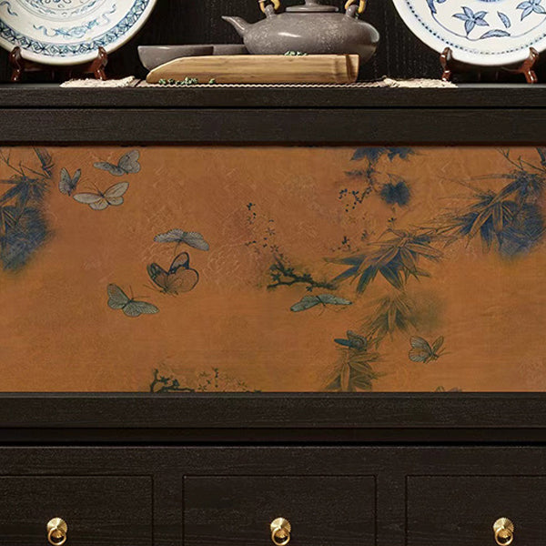 French Muslin Wood 3-Drawer Side Table