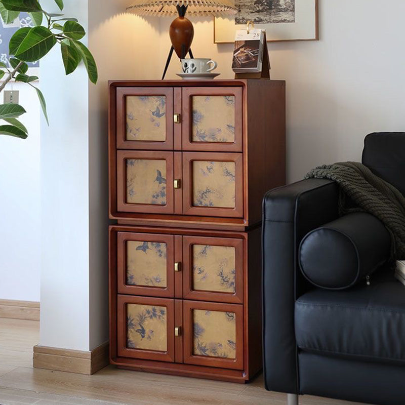 Vintage Handmade Muslin Boxwood Modular 2-Drawer Nightstand