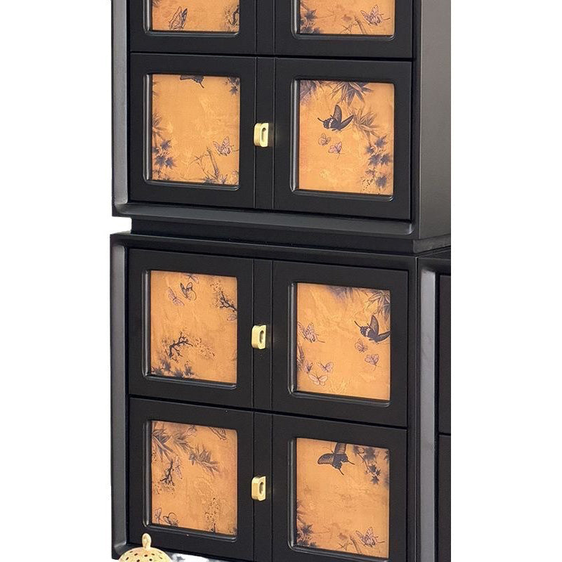 Vintage Handmade Muslin Boxwood Modular 2-Drawer Nightstand
