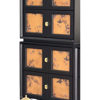 Vintage Handmade Muslin Boxwood Modular 2-Drawer Nightstand