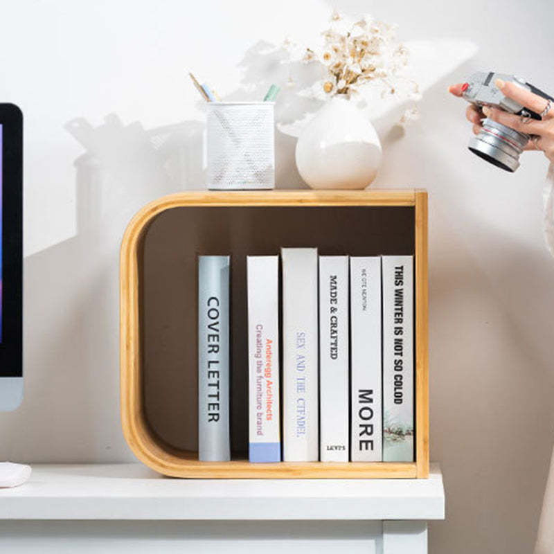 Modern Bamboo S-Shaped 2-5 Tier Bookshelf