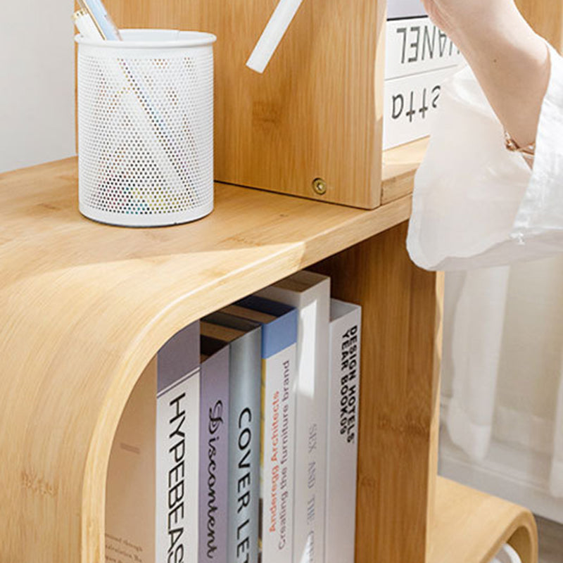Modern Bamboo S-Shaped 2-5 Tier Bookshelf