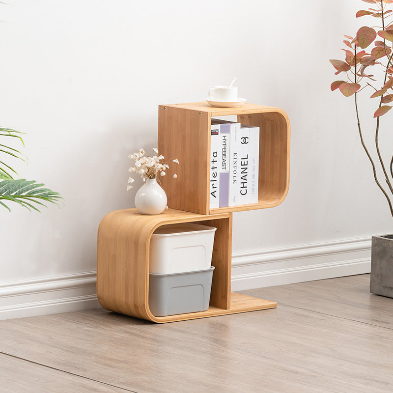 Modern Bamboo S-Shaped 2-5 Tier Bookshelf — 4