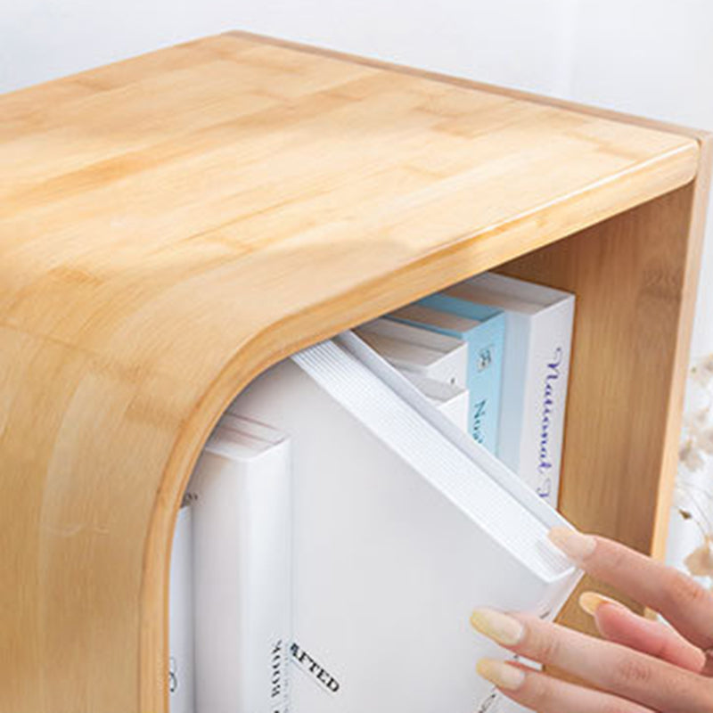 Modern Bamboo S-Shaped 2-5 Tier Bookshelf