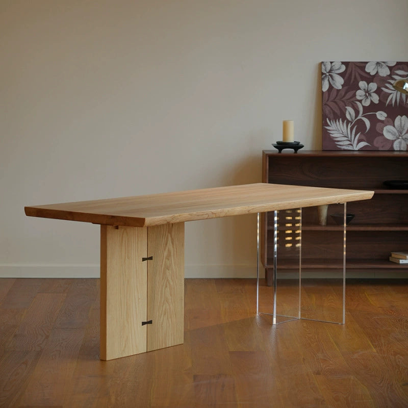 Nordic Ash Pine Acrylic Dining Table for 2/4