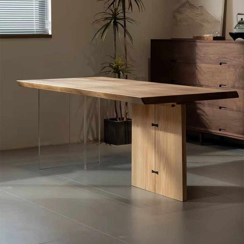 Nordic Ash Pine Acrylic Dining Table for 2/4 — Ash Wood