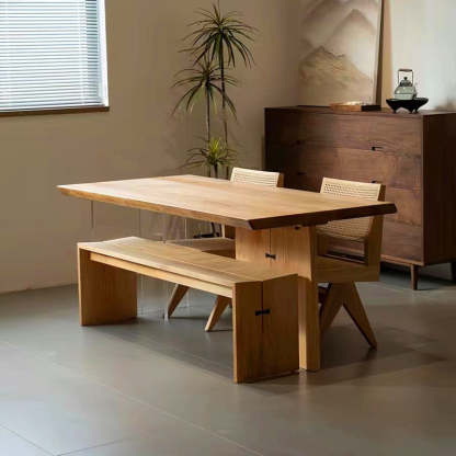 Nordic Ash Pine Acrylic Dining Table for 2/4