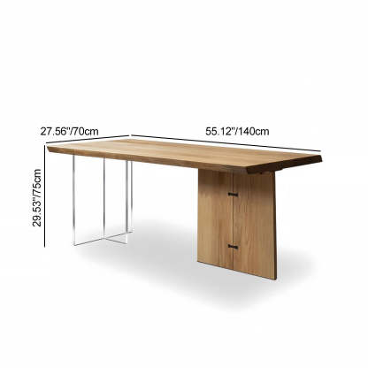 Nordic Ash Pine Acrylic Dining Table for 2/4