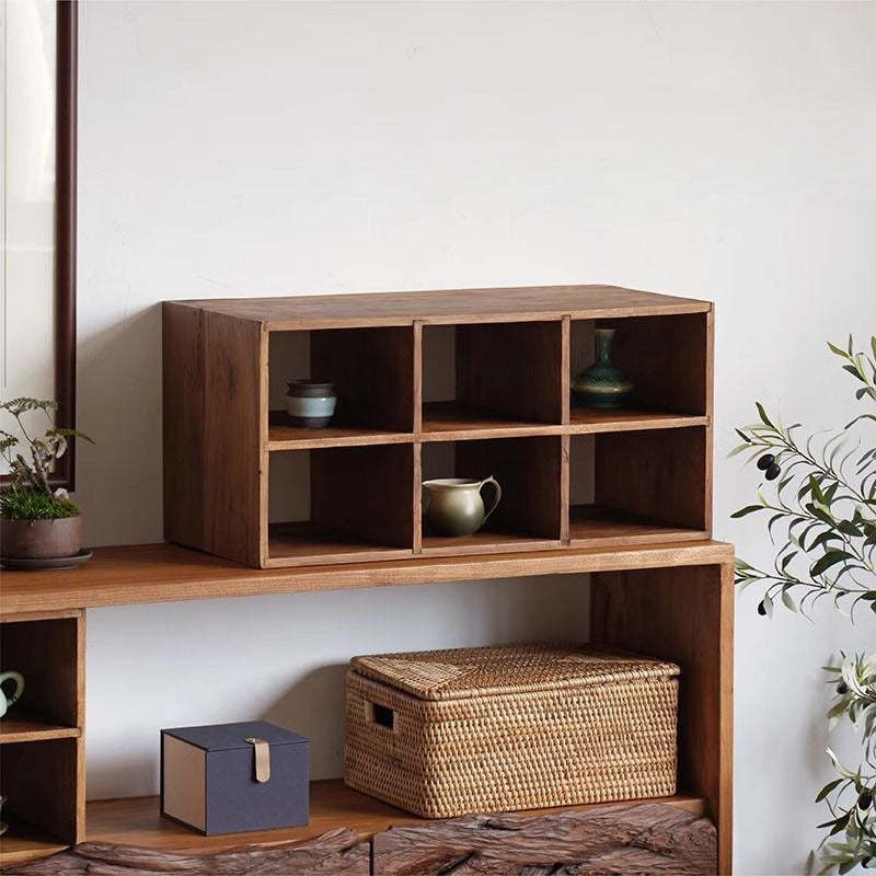 Vintage Camphor Wood 2-Tier Console Table