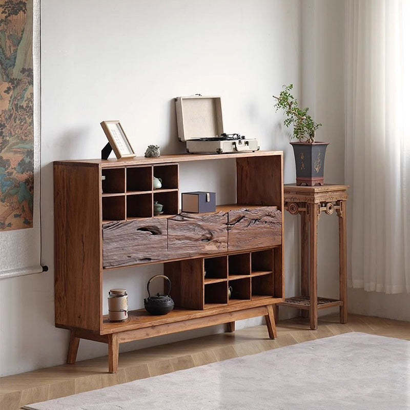Vintage Camphor Wood 2-Tier Console Table
