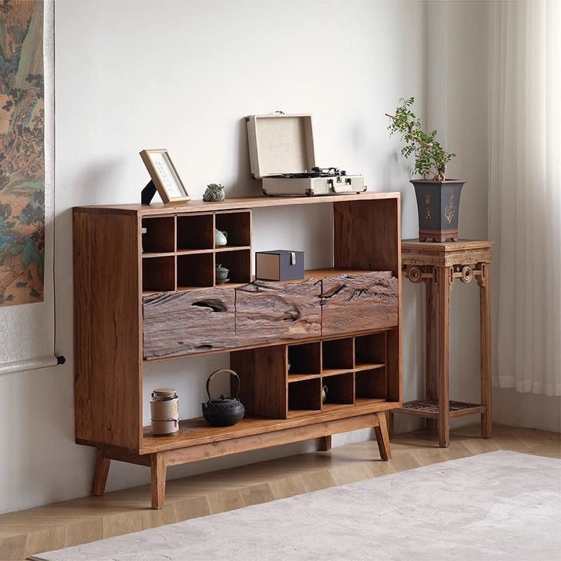 Vintage Camphor Wood 2-Tier Console Table