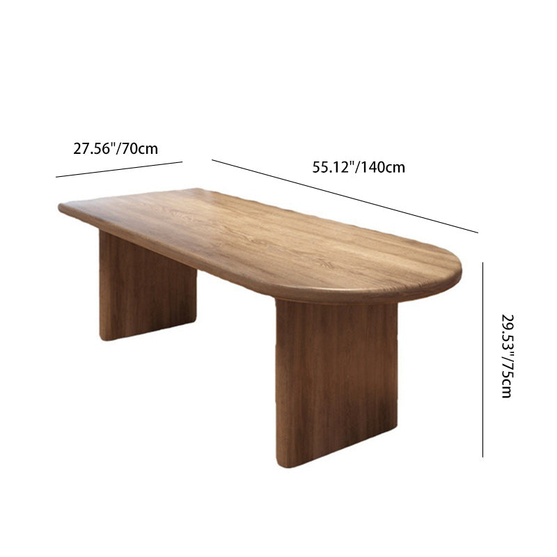 Scandinavian Pine Ash Wood Oval Dining Table