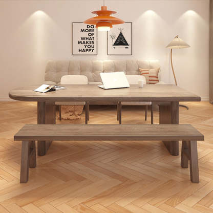 Scandinavian Pine Ash Wood Oval Dining Table