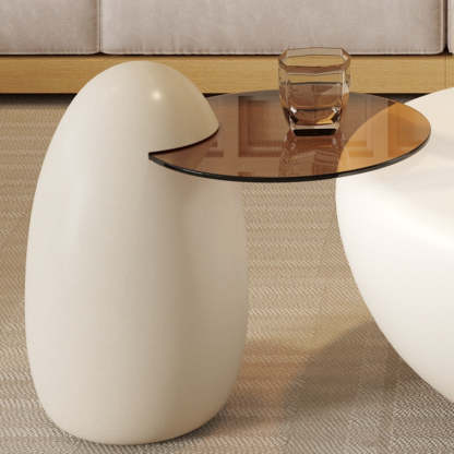 Contemporary Tempered Glass Coffee Table Set