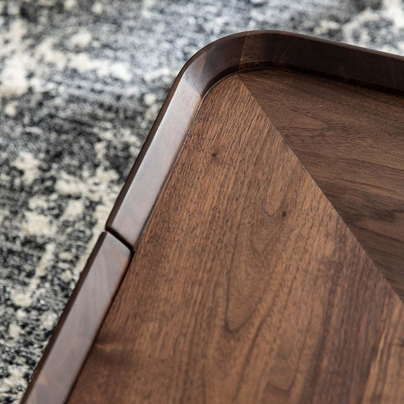 Scandinavian Walnut 2-Drawer Coffee Table
