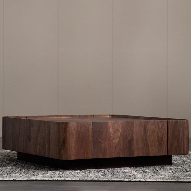 Scandinavian Walnut 2-Drawer Coffee Table