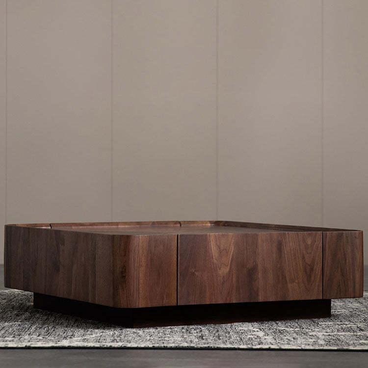 Scandinavian Walnut 2-Drawer Coffee Table