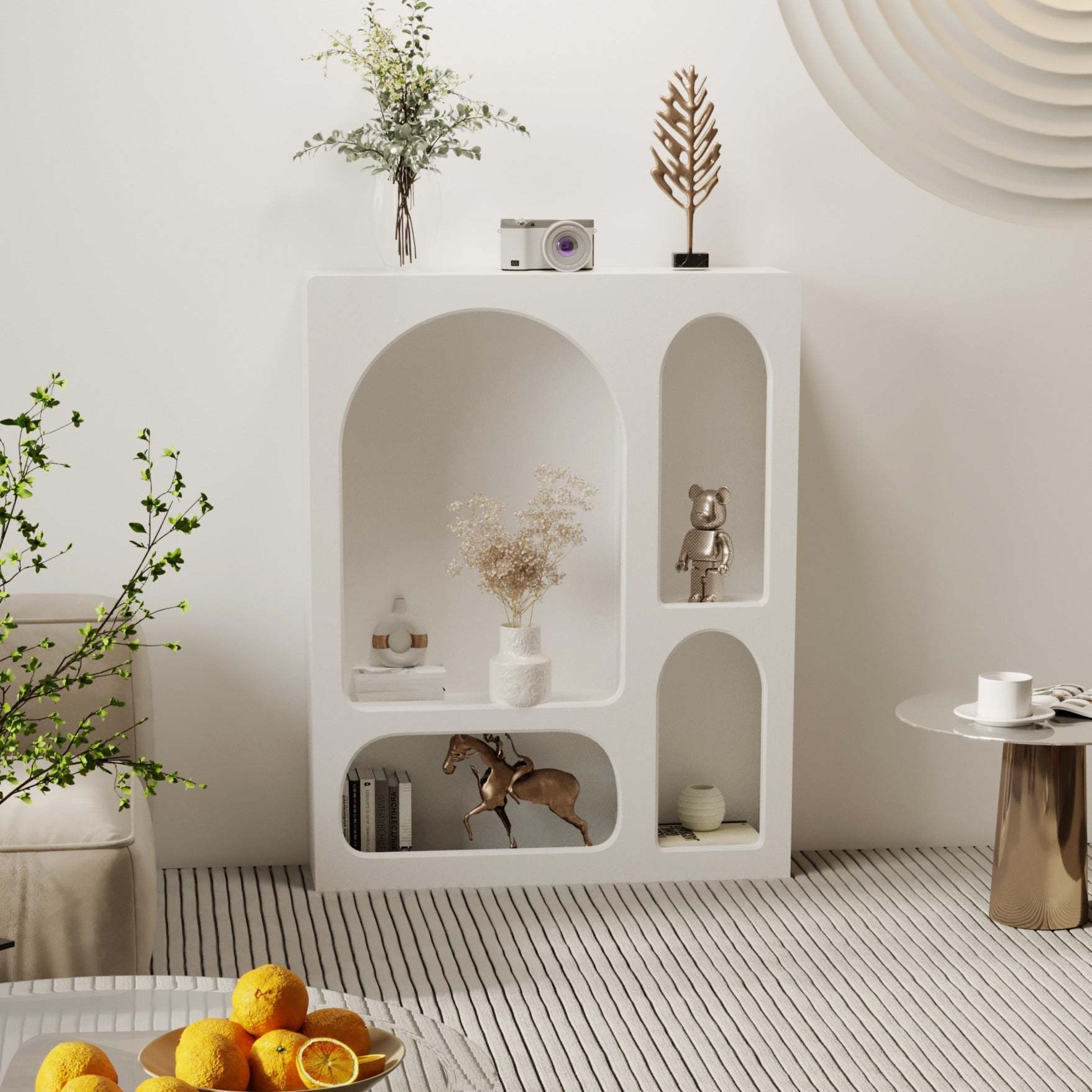 Scandinavian Plate Cave 4-6 Storage Cabinet Side Table