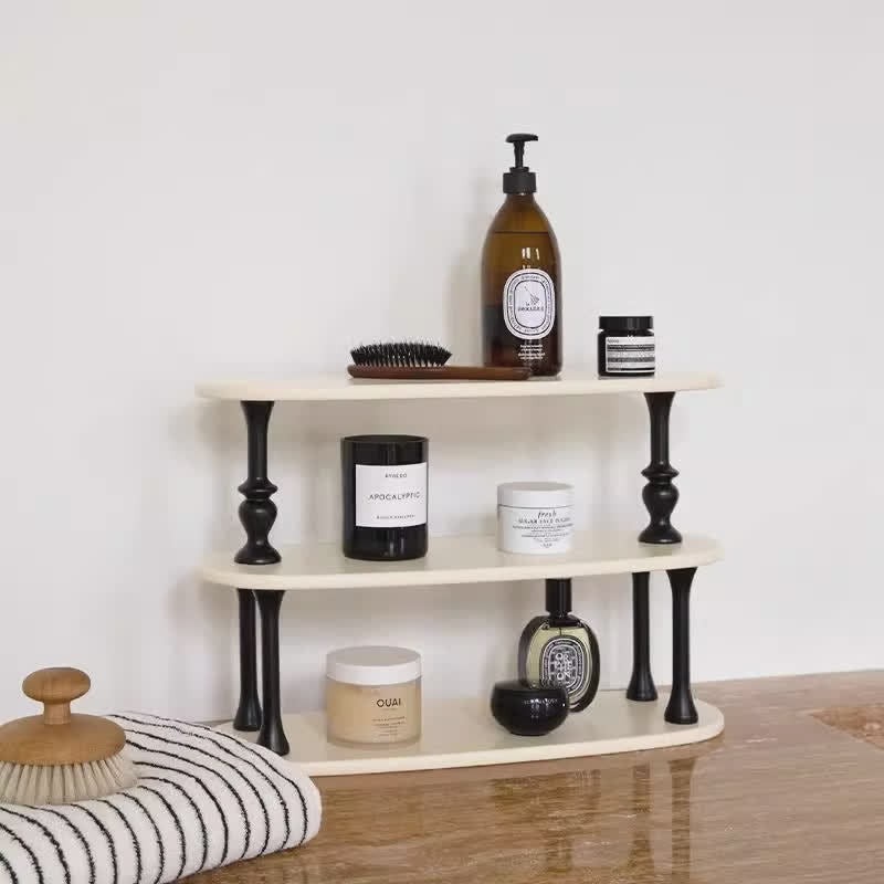 Wood french oval 3-tier end & side tables