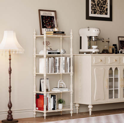French Oak Roman Column Bookshelf 2/3/4/5-Tier