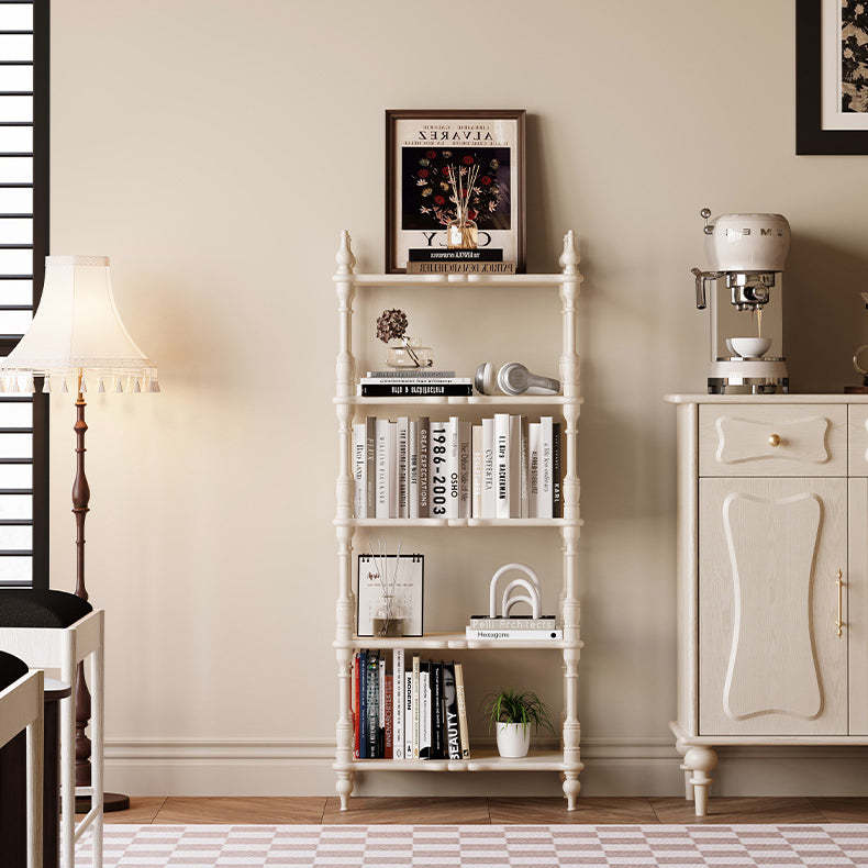 French Oak Roman Column Bookshelf 2/3/4/5-Tier — 2 / White