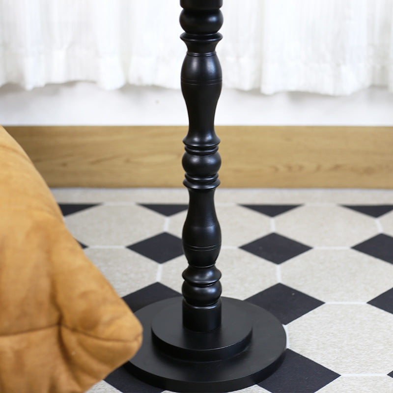 Scandinavian Terrazzo Travertine Wood End Table