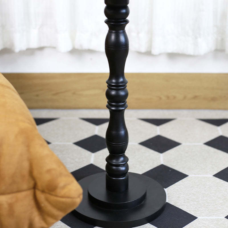 Scandinavian Terrazzo Travertine Wood End Table