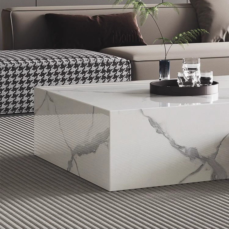 Minimalist Slate Wood Coffee Table 2-Drawer