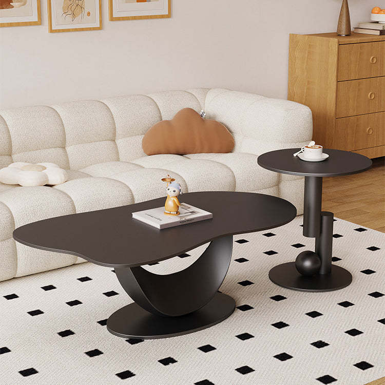 Nordic Iron Cloud Round Coffee Table Set — Cloud Table + Round Table Set / Small