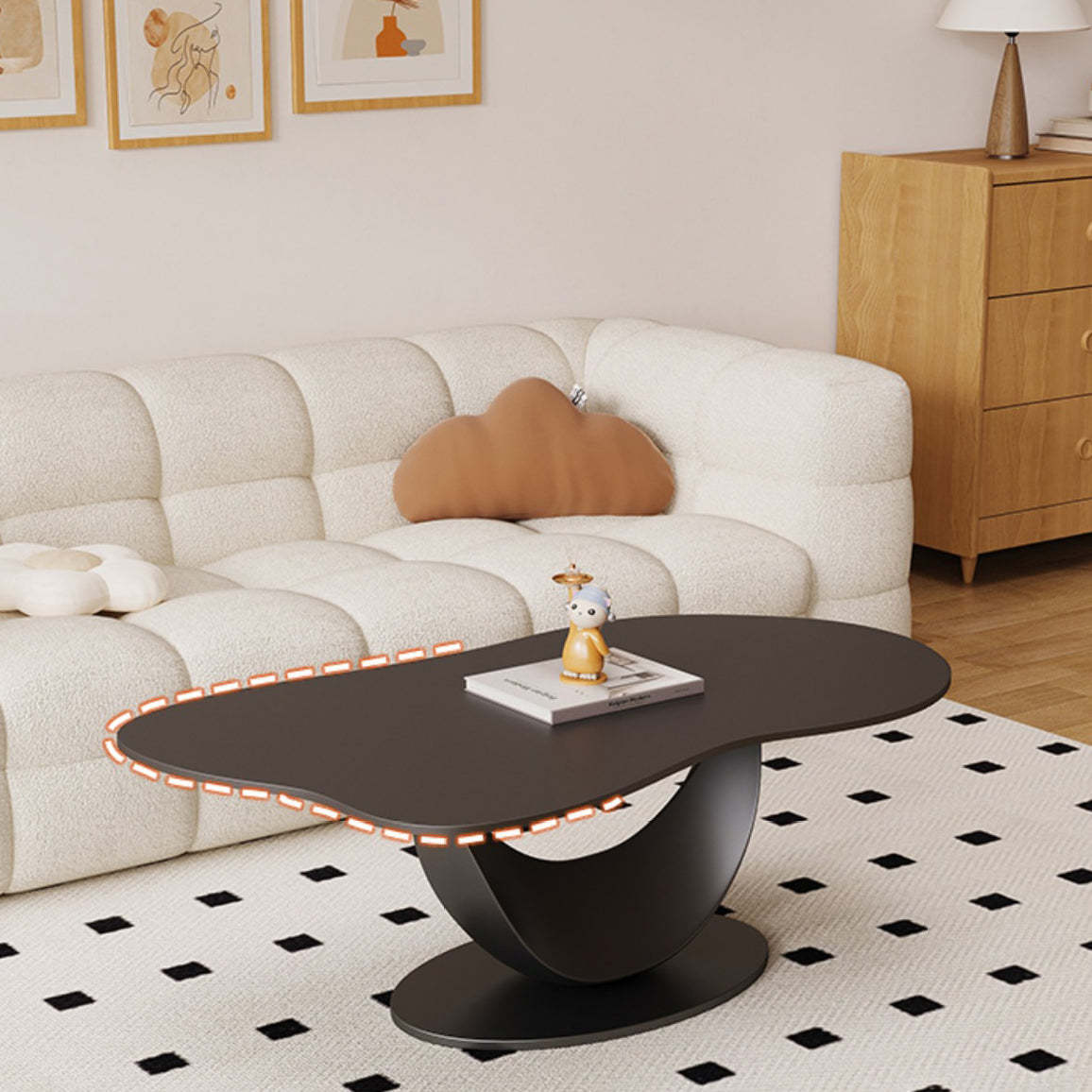 Nordic Iron Cloud Round Coffee Table Set