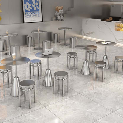 Industrial Steel Round Umbrella Coffee Table