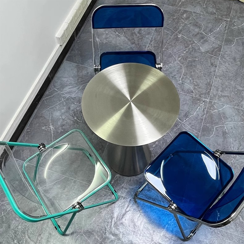 Industrial Steel Round Umbrella Coffee Table