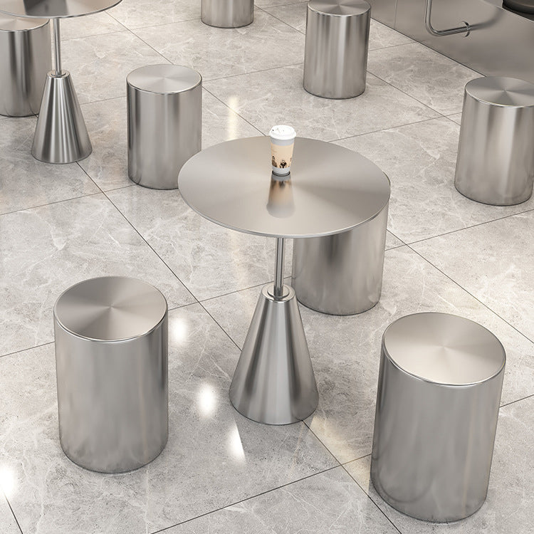 Industrial Steel Round Umbrella Coffee Table