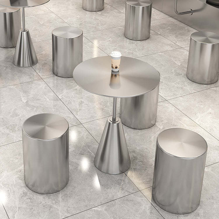 Industrial Steel Round Umbrella Coffee Table
