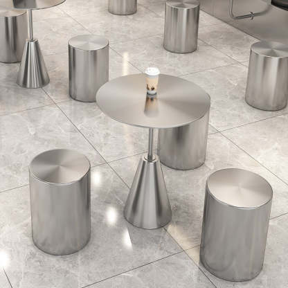 Industrial Steel Round Umbrella Coffee Table