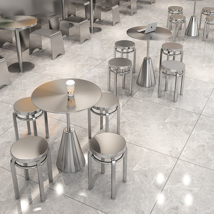 Industrial Steel Round Umbrella Coffee Table