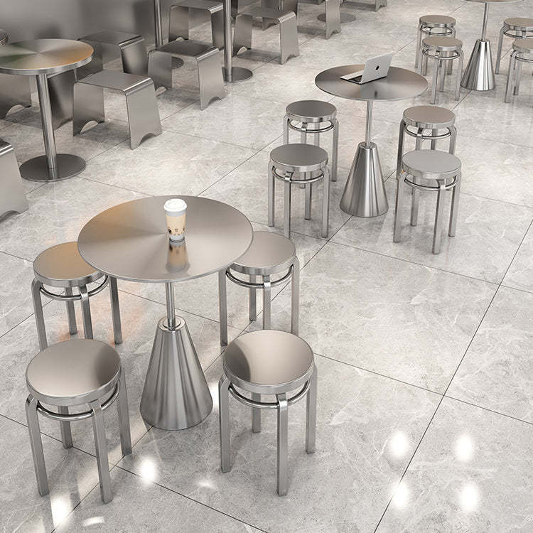 Industrial Steel Round Umbrella Coffee Table