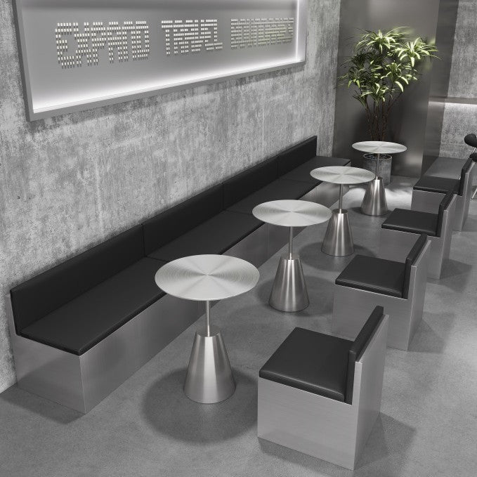 Industrial Steel Round Umbrella Coffee Table