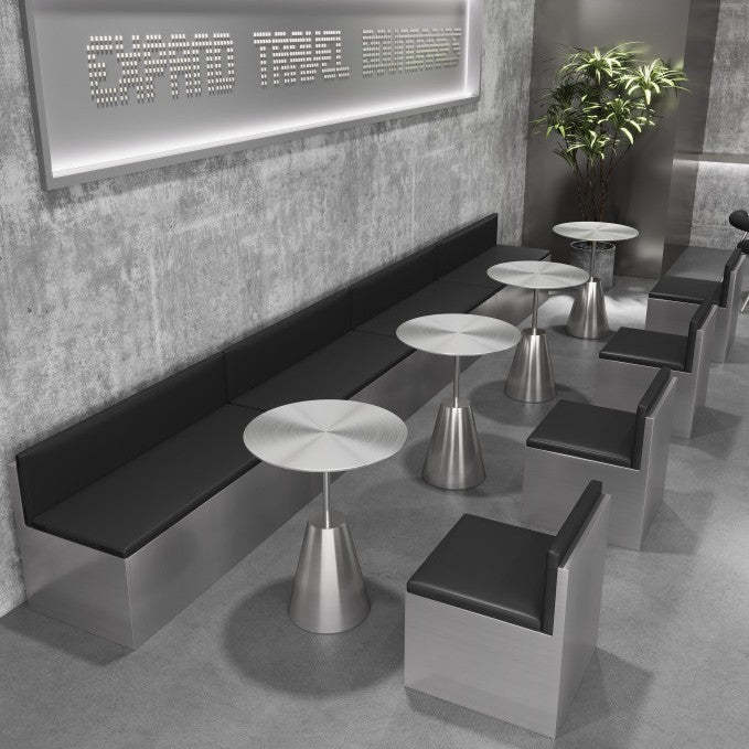 Industrial Steel Round Umbrella Coffee Table