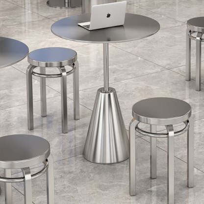 Industrial Steel Round Umbrella Coffee Table