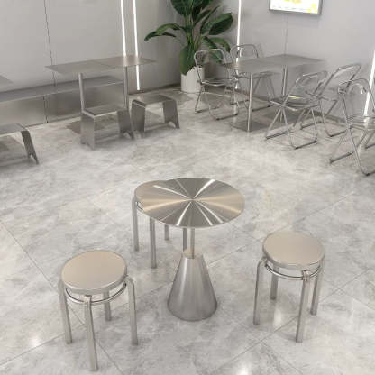 Industrial Steel Round Umbrella Coffee Table