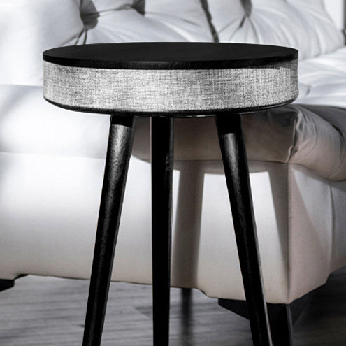 Nordic Wood Fabric Smart Coffee Table — Battery / Walnut Color