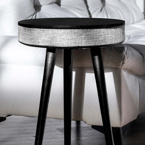 Nordic Wood Fabric Smart Coffee Table — Battery / Walnut Color