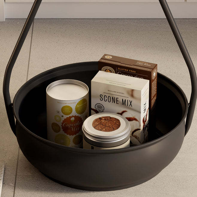 Nordic Iron Steel Round 2-Tier Side Table