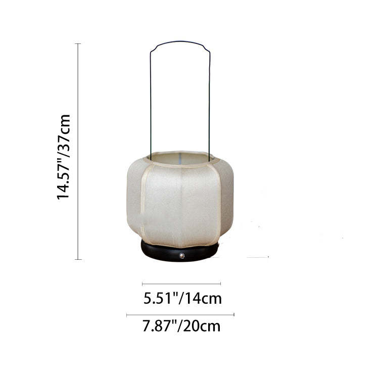 Chinese Iron Silk Fabric Lantern LED Lamp